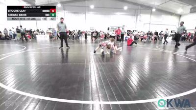 67 lbs Semifinal - Brooks Clay, Skiatook Youth Wrestling vs Keegan Davis, Morris Wrestling Association