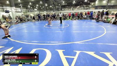 100 lbs Round 1 (6 Team) - Nick Novario, GREAT NECK WC - GOLD vs Jacob Pope, SHENANDOAH VALLEY WC
