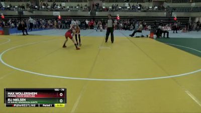 75 lbs Cons. Round 3 - Eli Nielsen, Le Sueur/ Henderson Giants vs Max Wollersheim, Mosinee Youth Wrestling