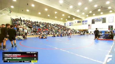 144 lbs Cons. Round 1 - Michael Santiago, ASG vs Vincent Gonzale, La Serna High School