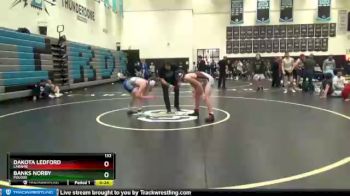132 lbs Cons. Semi - Banks Norby, Poudre vs Dakota Ledford, Laramie