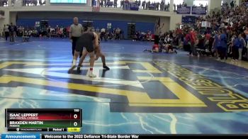 150 lbs Champ. Round 1 - Isaac Leppert, LIMA CENTRAL CATHOLIC vs Braxden Martin, PERKINS