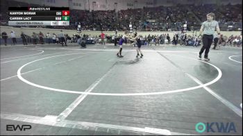 46 lbs Quarterfinal - Kanyon Moran, Chickasha Wrestling vs Carsen Lacy, Miami