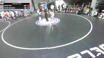135 lbs Piper Pike, SAWA - Sacramento Area Wrestling Association vs Juliet Salazar, LAWA - Los Angles Wrestling Association