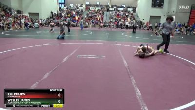 95 lbs Cons. Round 2 - Wesley James, Alexander City Youth Wrestling vs Tye Philips, Stronghold