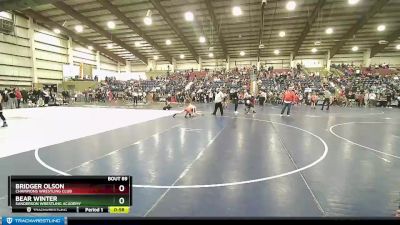 80 lbs 3rd Place Match - Bridger Olson, Champions Wrestling Club vs Bear Winter, Sanderson Wrestling Academy