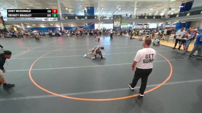 114 lbs Cons. Round 5 - Zoey McDonald, Unattached vs Trynity Bradley, Eagles Wrestling Club