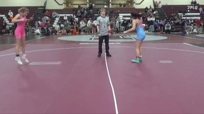 S-4 lbs 5th Place Match - Zaylee Horn, East Buchanan vs Cora Staggs, Crestwood Cadets