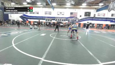 190 lbs Cons. Semi - Jared De Leon, Alta Loma vs Ari Hasani, Birmingham Charter