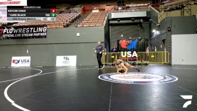 Cadet Boys Lower - 126 lbs 3rd Place Match - Luke Black, Temecula Valley High School Wrestling vs Kayleb Chao