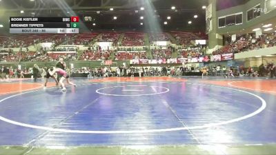 86 lbs Cons. Semi - Bodie Kistler, Sheridan Wrestling Club vs Brenner Tippets, Team Champs