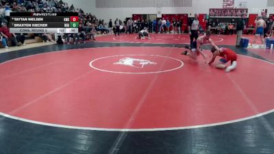 160 lbs Cons. Round 5 - Taytan Nielsen, Kerkhoven-Murdock-Sunburg vs Braxton Kiecker, New Ulm Area