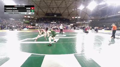 Boys 3A 157 lbs Cons. Round 5 - Corbin Jaurez, Shadle Park vs Gideon Hope, Mount Vernon