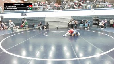 132 lbs Semifinal - Jax Mescher, Team Idaho Wrestling Club vs Harper Stone, Southern Idaho Training Center