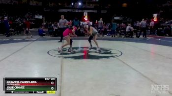 Girls 100 lbs Cons. Semi - Julianna Candelaria, Volcano Vista vs Jolie Chavez, Moriarty