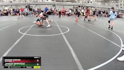 96 lbs Semis (4 Team) - Hassan Farhan, Iron Horse vs Jamison Hempstead, Team Shutt