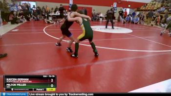 73-76 lbs Round 3 - Kaycen German, Platte Valley Jr. Wrestling vs Milton Miller, HRA