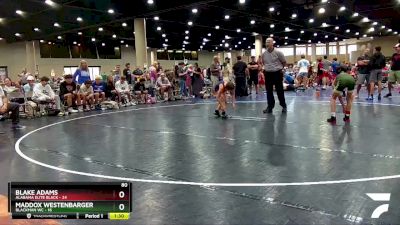 80 lbs Round 7 (8 Team) - Maddox Westenbarger, Blackman WC vs Blake Adams, Alabama Elite Black