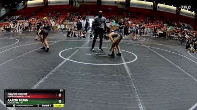 92 lbs Round 2 (8 Team) - Gavin Brent, Meridian Maniacs vs Aaron Munn, Pursuit WC