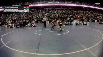 2A 138 lbs Quarterfinal - Hector Calderon, Manteo High School vs Wyatt Hernandez, Newton-Conover High School