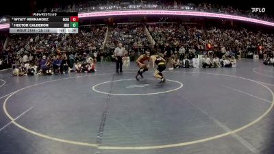 2A 138 lbs Quarterfinal - Hector Calderon, Manteo High School vs Wyatt Hernandez, Newton-Conover High School