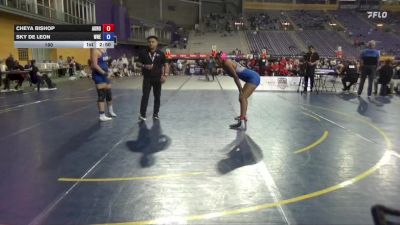 160 lbs Placement Matches (16 Team) - Cheya Bishop, Aurora vs Sky De Leon, Western New England