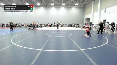 113 lbs Consi Of 16 #1 - Kohen Cusick, GA vs Mason Rohe, IL