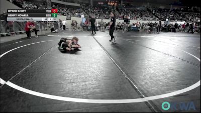 43 lbs Semifinal - Ryder Scott, Verdigris Youth Wrestling vs Henry Howell, Henryetta Knights Wrestling Club
