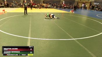 85 lbs Semifinal - Gannon Hemmesch, Paynesville vs Braxton Jacobs, UNITED