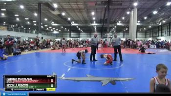 85 lbs Semis (4 Team) - PATRICK MARTLAND, NORTH CAROLINA WRESTLING FACTORY - BLUE vs Emmett Brown, GREAT BRIDGE WRESTLING CLUB