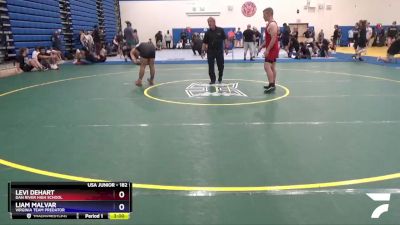 182 lbs Champ. Round 1 - Levi DeHart, Dan River High School vs Liam Malvar, Virginia Team Predator