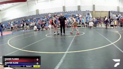 97 lbs Quarterfinal - Xavier Flores, IN vs Hunter Kline, OH