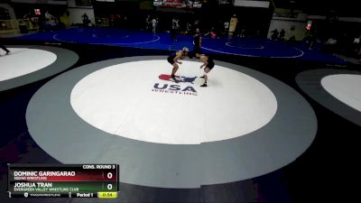 144 lbs Cons. Round 3 - Joshua Tran, Evergreen Valley Wrestling Club vs Dominic Garingarao, Squad Wrestling