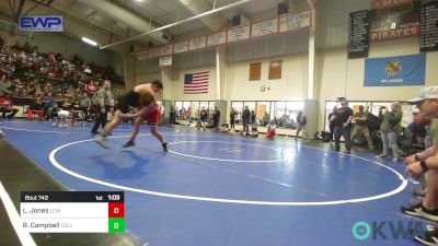 130 lbs Final - Liam Jones, Labette County Wrestling vs Roper Campbell, Collinsville Cardinal Youth Wrestling