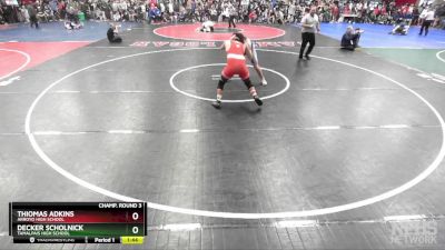 192 lbs Champ. Round 3 - Decker Scholnick, Tamalpais High School vs Thiomas Adkins, Arroyo High School