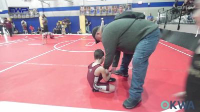 40 lbs Quarterfinal - Jackson Purvis, Owasso Takedown Club vs Harley Howell, Henryetta Knights Wrestling Club