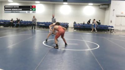 136 lbs 3rd Place - Jeremiah Hayes, IL vs Shawn Verdecchio, PA