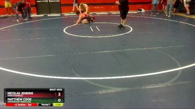 220 lbs Semifinal - Nicolas Jenkins, MiddleTNFreco vs Matthew Cook, Crossroads Wrestling