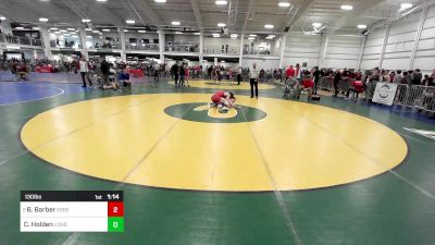 130 lbs Round Of 32 - Bryce Barber, Essex Junction vs Caleb Holden, Londonderry