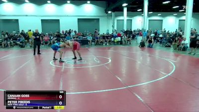 165 lbs Quarters & 1st Wb (16 Team) - Canaan Goss, Georgia vs Peter Mikedis, New York Gold