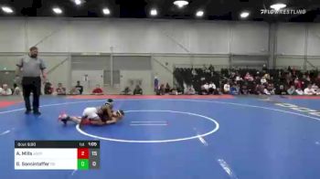 68 lbs Semifinal - Ariah Mills, Aggression Legionaries vs Griffin Sensintaffer, Cowboys 12U