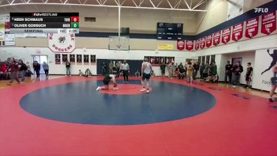 215 lbs Semifinal - Oliver Gorsuch, Moorcroft vs Keen Schmaus, Tongue River