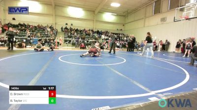 140 lbs Rr Rnd 3 - Drantly Brown, Pocola Youth Wrestling vs Braxton Taylor, Sallisaw Takedown Club