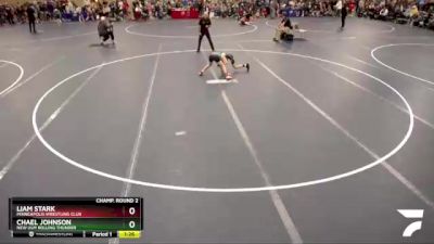 86 lbs Champ. Round 2 - Chael Johnson, New Ulm Rolling Thunder vs Liam Stark, Minneapolis Wrestling Club