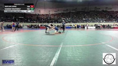 200 lbs Consi Of 32 #2 - Waylan Lopez, Team Tulsa Wrestling Club vs Kamden Weatherly, Ponca City