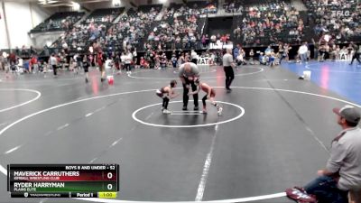 52 lbs Semifinal - Ryder Harryman, Plains Elite vs Maverick Carruthers, Kimball Wrestling Club