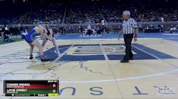 D4-157 lbs Champ. Round 1 - Conner Wenkel, Benzie Central HS vs Layne Knisely, Bronson HS