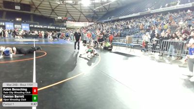 53 lbs Cons. Sub-rd Of 16 - Aiden Bensching, Twin City Wrestling Club vs Damian Barrett, Viper Wrestling Club