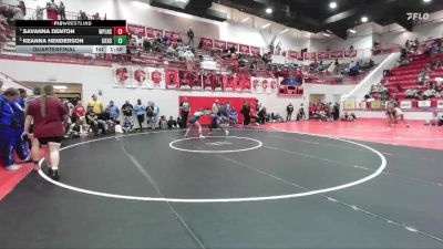 HS 110 lbs Quarterfinal - Savanna Denton, Canyon West Plains vs Keanna Henderson, CHICKASHA