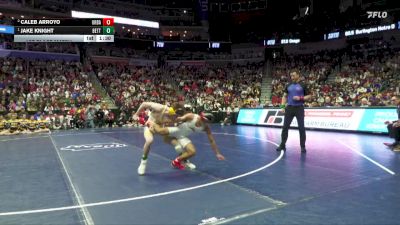 3A-132 lbs 1st Place Match - Jake Knight, Bettendorf vs Caleb Arroyo, Urbandale